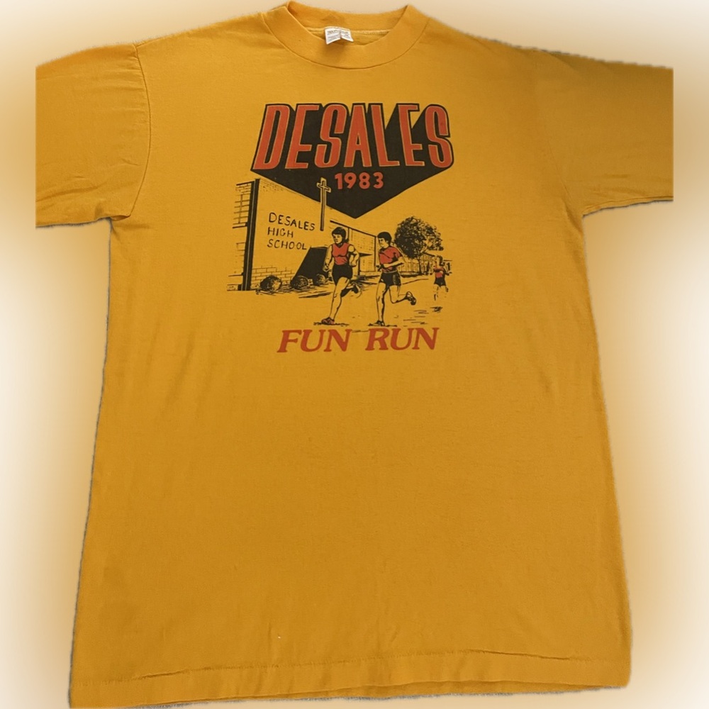 DeSales 1983 Fun Run Yellow T-Shirt